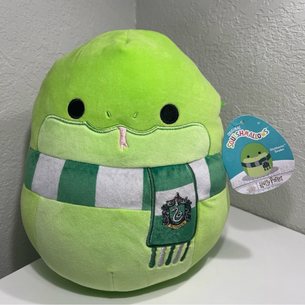 Squishmallows Lime Green Slytherin Snake Plush